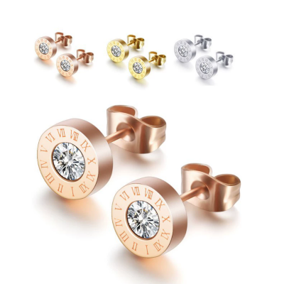 E2606001 Zircon Stud Earrings