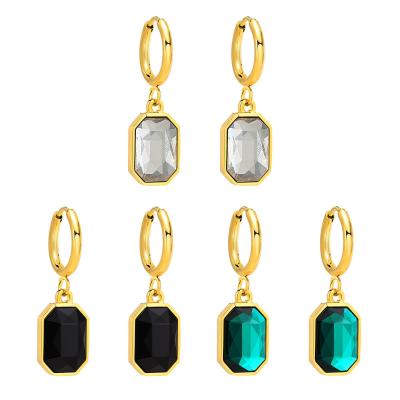 E2606014 Zircon square Earrings
