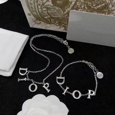 JS2606009 Zircon Letter Jewelry Sets