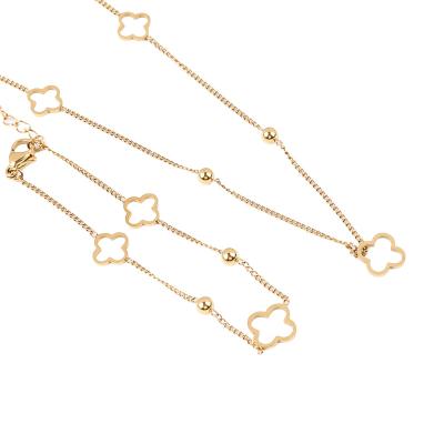  RS2605007 four leaf clover necklace